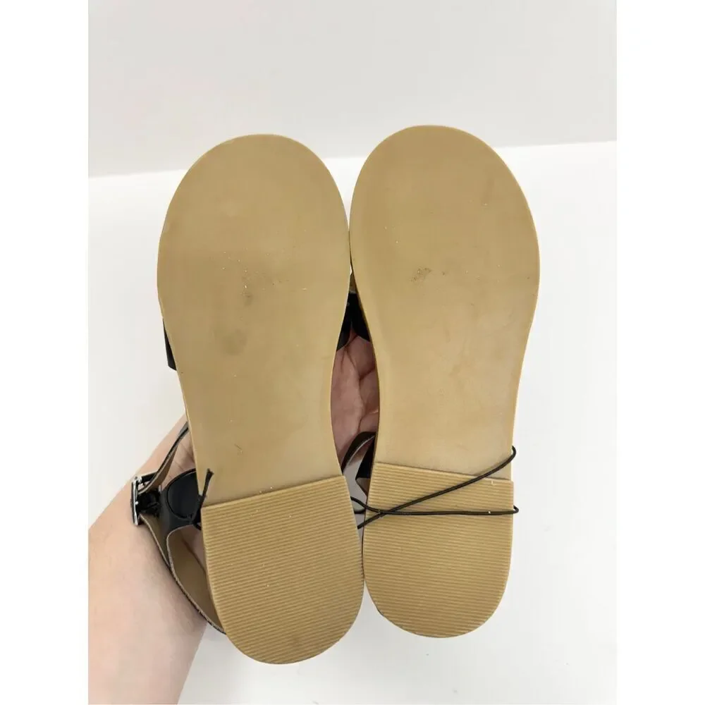 Tucker + Tate‎ Sandals Size 2 Kids Black Crisscross Open Toe NEW